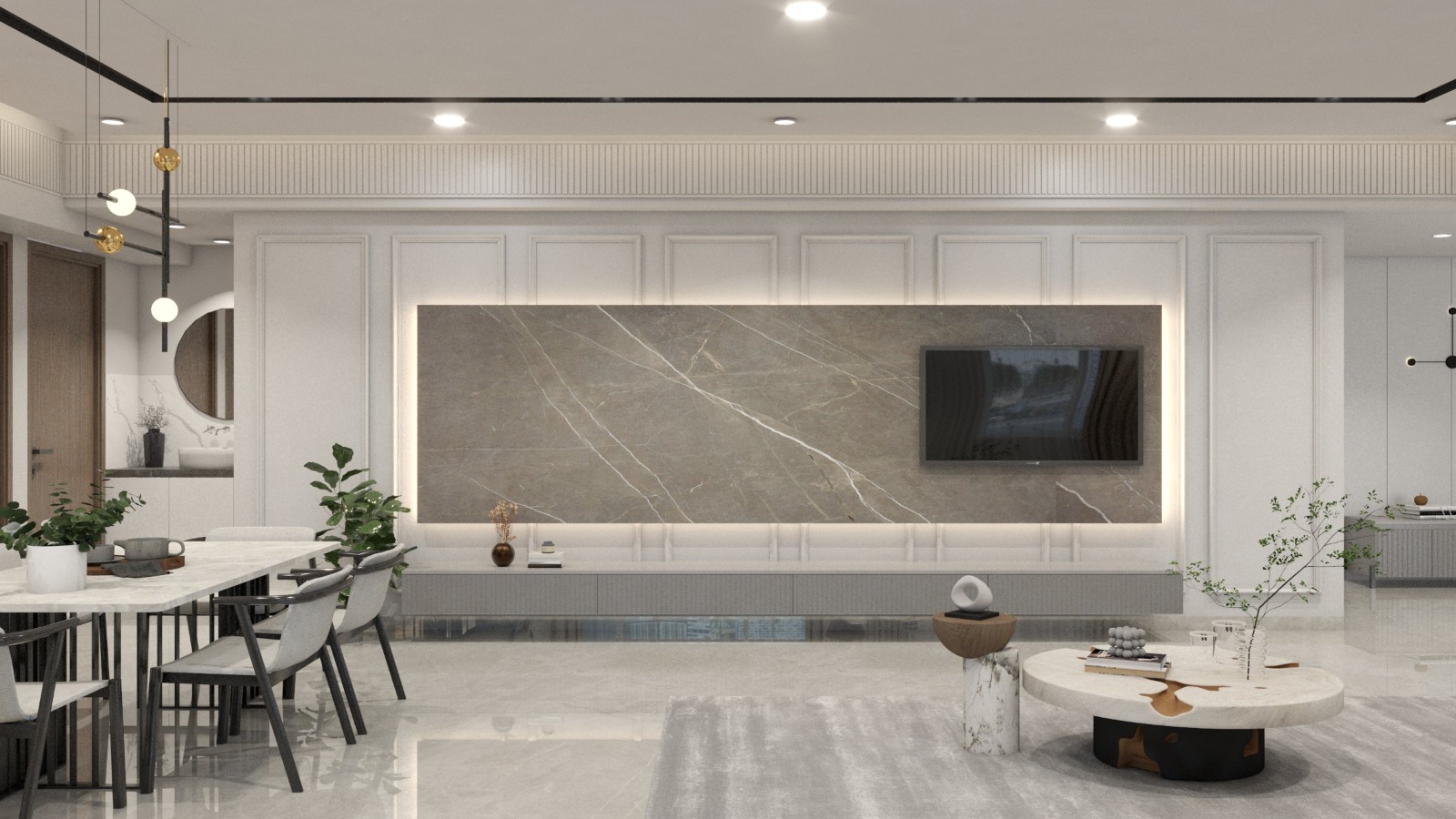 luxury kitchen 3d render